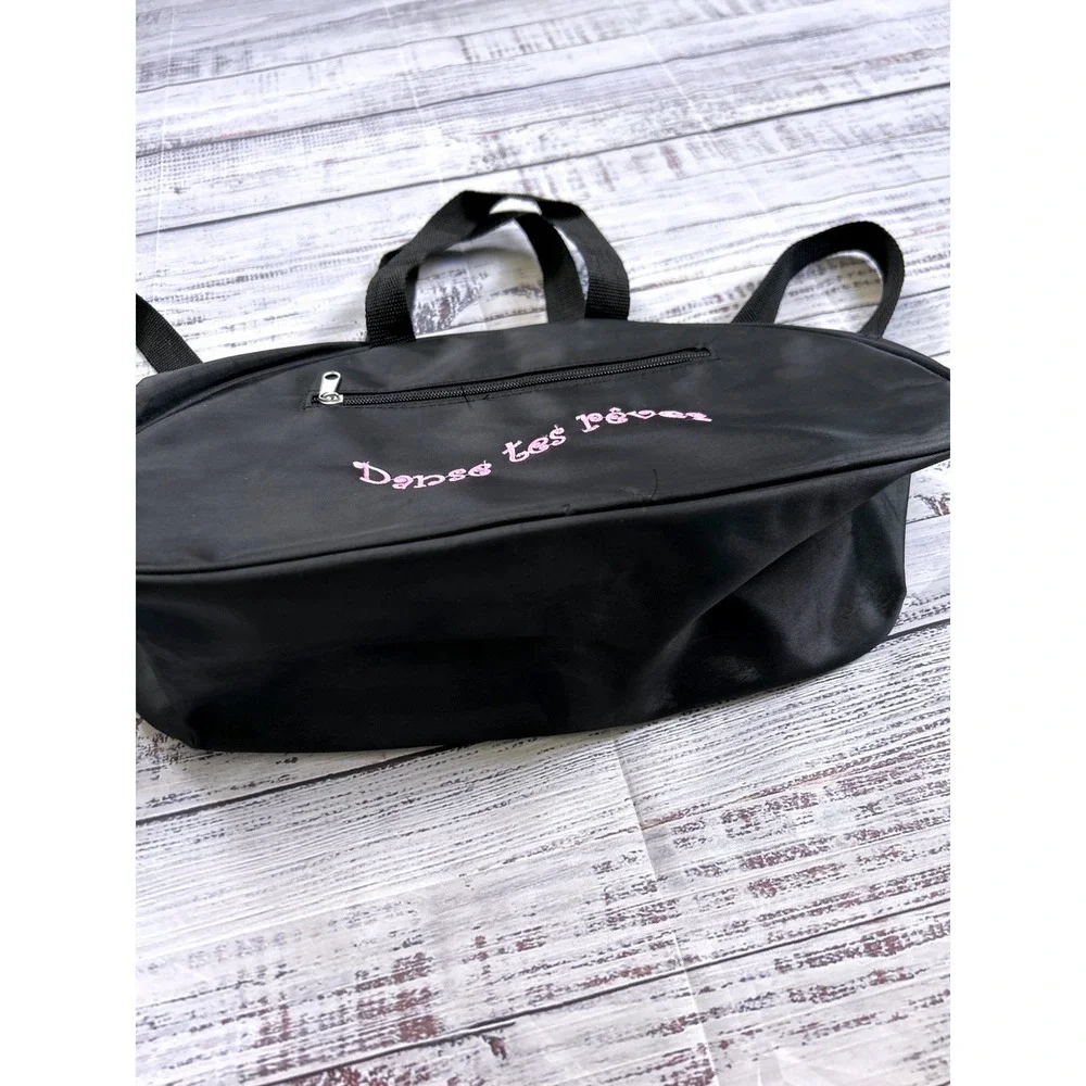 Ballet Dance Duffel Bag Kids‎ OS Black Pink Embroidered Tutu Ballerina